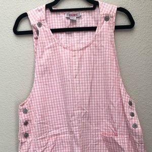 Vintage retro gingham overall dress. Adorable FADS